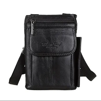 Мужская сумка через плечо из натуральной кожи, дорожная сумка-мессенджер, маленькие сумки, мужской набедренный ремень, чехол для мобильного телефона, кошелек с крючком, поясная сумка 2
