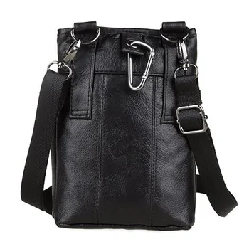 Мужская сумка через плечо из натуральной кожи, дорожная сумка-мессенджер, маленькие сумки, мужской набедренный ремень, чехол для мобильного телефона, кошелек с крючком, поясная сумка 4