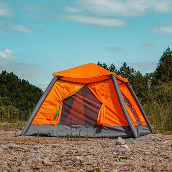 Надувная палатка Автоматическая Водонепроницаемая на 2, 3, 4 человека, Воздушная палатка для кемпинга, Складной Куб, Рыбалка, Зима, Лето, Туризм, Тент, Зеленая Крыша