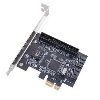 Настольная видеокарта PCI E к 2-портовой адаптерной плате SATA Карта расширения PCI E к SATA IDE 3,5-дюймовая карта адаптера IDE