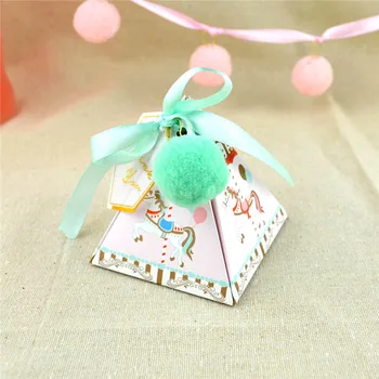 Новая треугольная пирамида, Рождественская карусель, коробка конфет, свадебные сувениры и подарочная упаковка, коробки шоколада, принадлежности для вечеринки в честь Дня рождения ребенка. 0