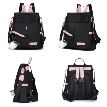 Новый Оксфордский женский рюкзак, повседневные школьные сумки для девочки-подростка, многофункциональный рюкзак большой емкости, сумка через плечо 1