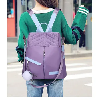 Новый Оксфордский женский рюкзак, повседневные школьные сумки для девочки-подростка, многофункциональный рюкзак большой емкости, сумка через плечо 2