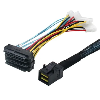 Новый кабель Mini SAS 12G Array Card SFF-8643 для сервера 4xSAS 8482, кабель для передачи данных на жестком диске сервера 4P
