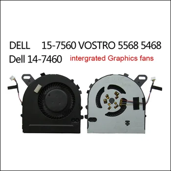 Оригинальный кулер для ноутбука CPU GPU Охлаждающий вентилятор Dell 7560 7460 7472 7572 Vostro 5568 5468 P74G P61F 2