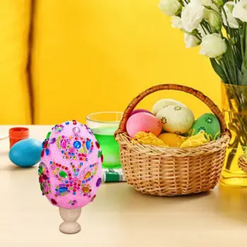 Пасхальные поделки из яиц с блестками, украшения из блесток, сувениры для вечеринок, креативное пасхальное искусство для офиса 1