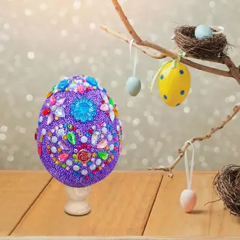 Пасхальные поделки из яиц с блестками, украшения из блесток, сувениры для вечеринок, креативное пасхальное искусство для офиса 4