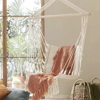 Подвесной стул для кофейни с кисточками в семье, семейный балкон, спальня, качели с сердечком для девочки