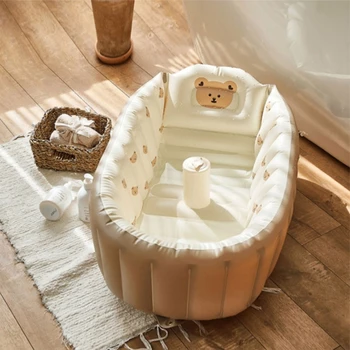 Портативная надувная ванна для новорожденных, крытый бассейн, Дорожная ванна K1KC
