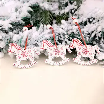 Праздничные деревянные подвесные украшения, украшение для Рождественской елки, деревянные подарочные бирки для праздничного украшения дома для детей 1
