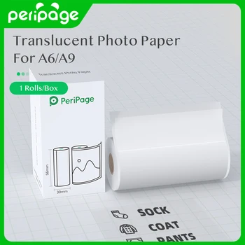 Принтер PeriPage Рулон Полупрозрачной Бумаги 56x30 мм Прозрачная Бумага Для Термопринтера A6 A8 A9 Mini Photo Printer