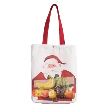 Рождественская холщовая подарочная сумка, Рождественская сумочка, подарочная сумка, Рождественская сумка для покупок, сумка через плечо для школы, подарок для детей 0
