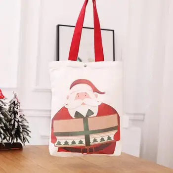 Рождественская холщовая подарочная сумка, Рождественская сумочка, подарочная сумка, Рождественская сумка для покупок, сумка через плечо для школы, подарок для детей 4
