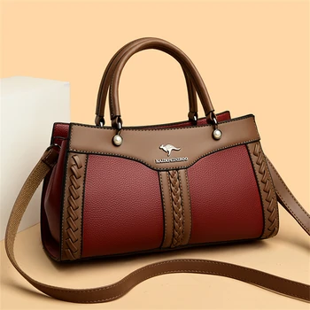 Роскошная дизайнерская многослойная женская сумка 2023, модная высококачественная сумка-мессенджер из мягкой кожи, женская сумка через плечо. 1