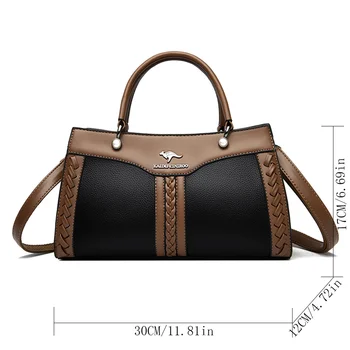 Роскошная дизайнерская многослойная женская сумка 2023, модная высококачественная сумка-мессенджер из мягкой кожи, женская сумка через плечо. 3
