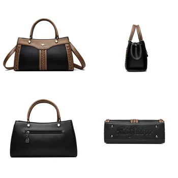 Роскошная дизайнерская многослойная женская сумка 2023, модная высококачественная сумка-мессенджер из мягкой кожи, женская сумка через плечо. 4