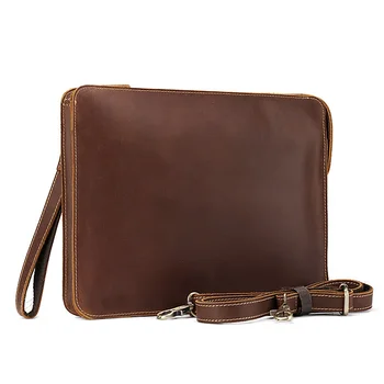 Роскошная мужская сумка через плечо из натуральной кожи, деловая 13-дюймовая сумка для ноутбука, мужская офисная сумка-мессенджер, сумки для IPAD для мужчин 0