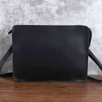 Роскошная мужская сумка через плечо из натуральной кожи, деловая 13-дюймовая сумка для ноутбука, мужская офисная сумка-мессенджер, сумки для IPAD для мужчин 1