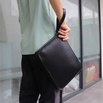 Роскошная мужская сумка через плечо из натуральной кожи, деловая 13-дюймовая сумка для ноутбука, мужская офисная сумка-мессенджер, сумки для IPAD для мужчин 3