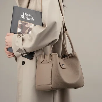 Роскошная сумка из воловьей кожи, новый нишевый дизайн, женская сумка через плечо из натуральной кожи, Темпераментная сумка-мешок из мягкой кожи, сумка через плечо 1