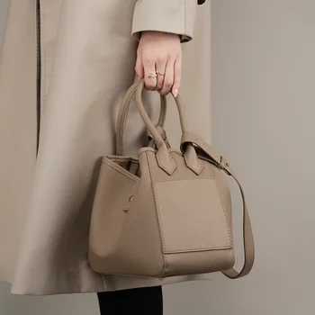 Роскошная сумка из воловьей кожи, новый нишевый дизайн, женская сумка через плечо из натуральной кожи, Темпераментная сумка-мешок из мягкой кожи, сумка через плечо 3