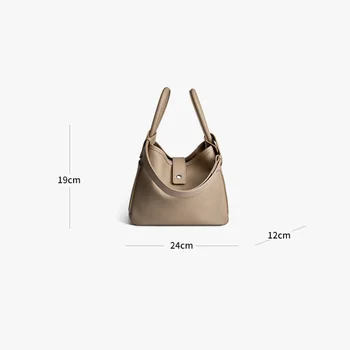 Роскошная сумка из воловьей кожи, новый нишевый дизайн, женская сумка через плечо из натуральной кожи, Темпераментная сумка-мешок из мягкой кожи, сумка через плечо 4