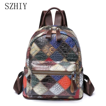 Роскошный дизайнерский рюкзак, модная женская маленькая сумка с мягкой спинкой, для отдыха для девочек, Высококачественная Цветная блокирующая сумка, противоугонные рюкзаки 0