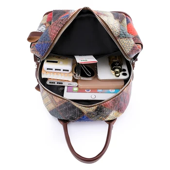 Роскошный дизайнерский рюкзак, модная женская маленькая сумка с мягкой спинкой, для отдыха для девочек, Высококачественная Цветная блокирующая сумка, противоугонные рюкзаки 2