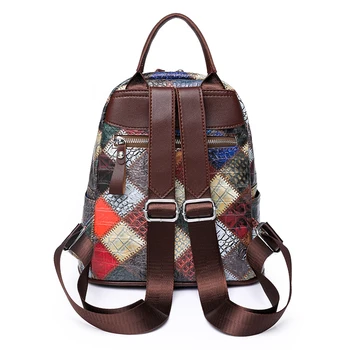 Роскошный дизайнерский рюкзак, модная женская маленькая сумка с мягкой спинкой, для отдыха для девочек, Высококачественная Цветная блокирующая сумка, противоугонные рюкзаки 5