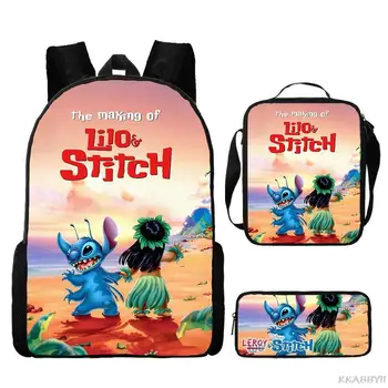 Рюкзак Disney Lilo And Stitch для начальной школы, водонепроницаемые детские школьные сумки для мальчиков и девочек, дорожные ортопедические Mochila Infantil 0