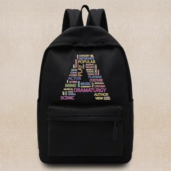 Рюкзаки на плечах унисекс, рюкзак для поездок на работу, школьные сумки для подростков, рюкзак для ноутбука с текстовым буквенным принтом, женская сумка для путешествий большой емкости 5