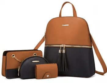 Рюкзаки, сумка-мессенджер на одно плечо, комплект из четырех предметов, новинка 2023 года, рюкзак для девочек, сумка для монет, студенческая сумочка 5