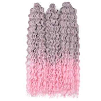 Синтетические волосы Ariel Curl Water Wave, скрученные крючком Волосы, глубокая волна, плетение кос, наращивание волос, Омбре, розовые африканские локоны, волосы крючком