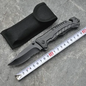Складной нож с лезвием, дизайн черной кобры, походный нож, уличные утилиты, ножи для выживания, высококачественный карманный нож с ножнами
