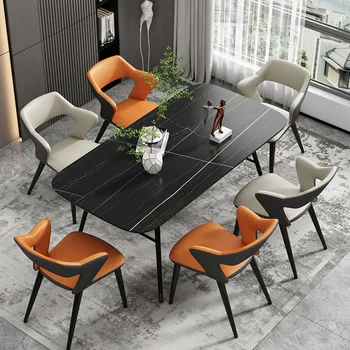 Стулья с подлокотниками, обеденный стол в гостиничном офисе, Ресторанный кофейный Простой дизайнерский стул Nordic Cadeiras Кухонная мебель 1