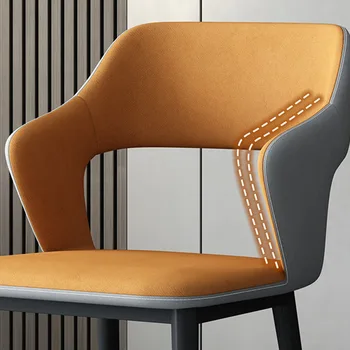Стулья с подлокотниками, обеденный стол в гостиничном офисе, Ресторанный кофейный Простой дизайнерский стул Nordic Cadeiras Кухонная мебель 4