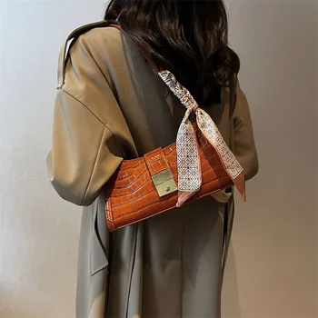 Сумки на одно плечо для женщин, модные винтажные сумки с каменным узором, кожаные сумки для подмышек, модный дизайн женской сумки и портмоне 4