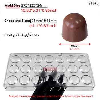 Форма для шоколада Поликарбонат 0,94 дюйма 8 г / шт. Форма в форме пули для конфет Кондитерские Изделия Хлебобулочные изделия Инструменты для выпечки кондитерских изделий 2