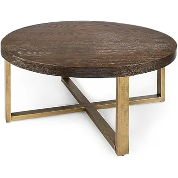 Чайные и кофейные столики для гостиной, стулья, круглый журнальный столик, деревянная столешница и ножки с золотой росписью, торцевые части столов, мебель для столовой