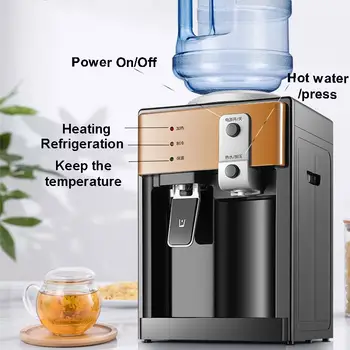 Электрический диспенсер для воды 220 В 550 Вт, настольный охладитель холодной и горячей воды со льдом, нагреватель, питьевой фонтанчик для домашнего офиса, Кофейный Чайный бар 4