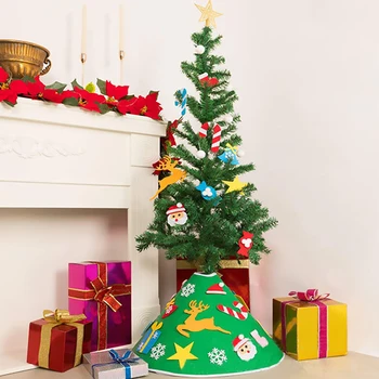 Юбка в виде Рождественской елки Ковер для ног в виде Рождественской елки Юбка в виде елки Коврик под елку Рождественские украшения для дома Снежинка