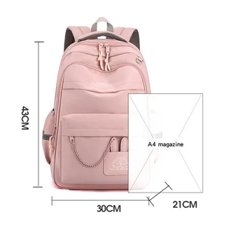 детская школьная сумка, милый рюкзак для девочек, детская кавайная сумка для книг, подарок для учеников начальных классов, большая емкость 4