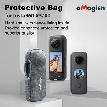 для Insta360 X3/X2 Защитная сумка, жесткий чехол для камеры, флисовая подкладка, защитная переносная коробка для переноски, защита объектива, защита от царапин